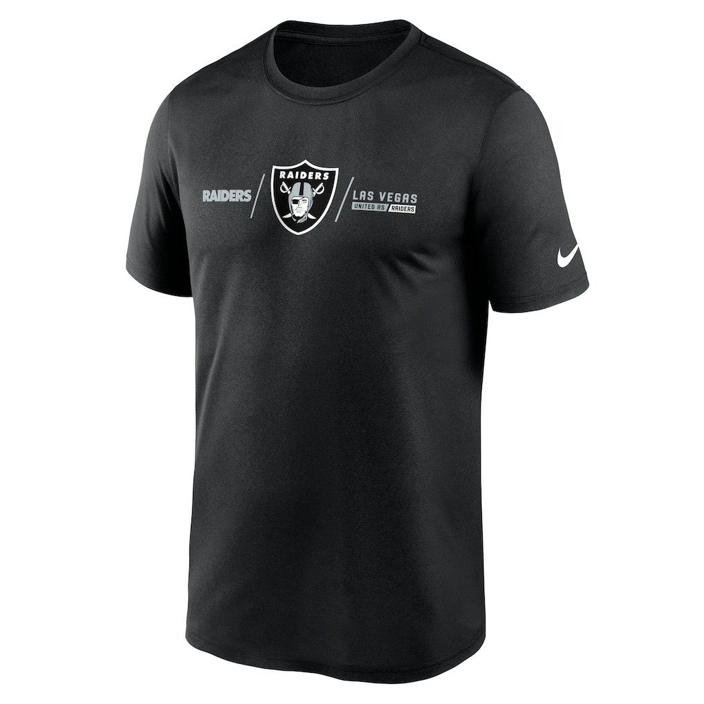 Las Vegas Raiders Horizontal Lockup Legend Performance T-Shirt Black - Nike