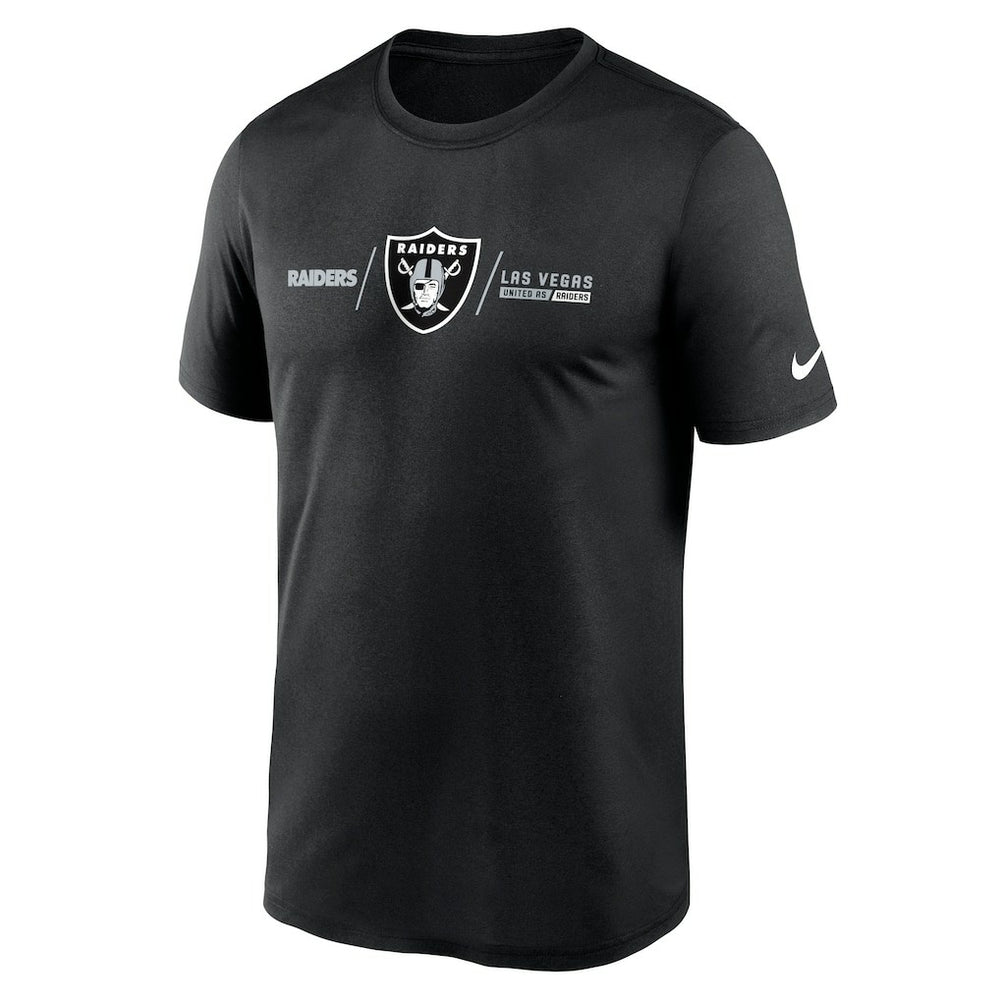 Las Vegas Raiders Horizontal Lockup Legend Performance T-Shirt Black - Nike