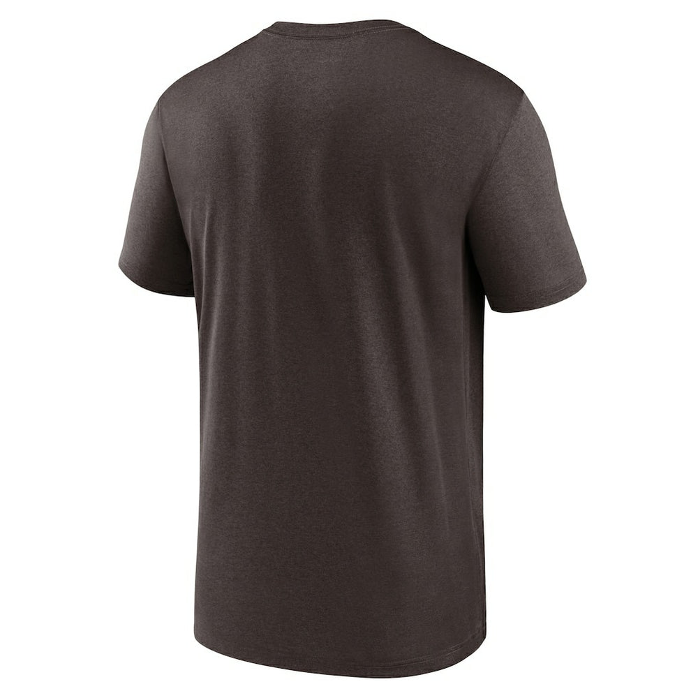 Cleveland Browns Horizontal Lockup Legend Performance T-Shirt Brown - Nike