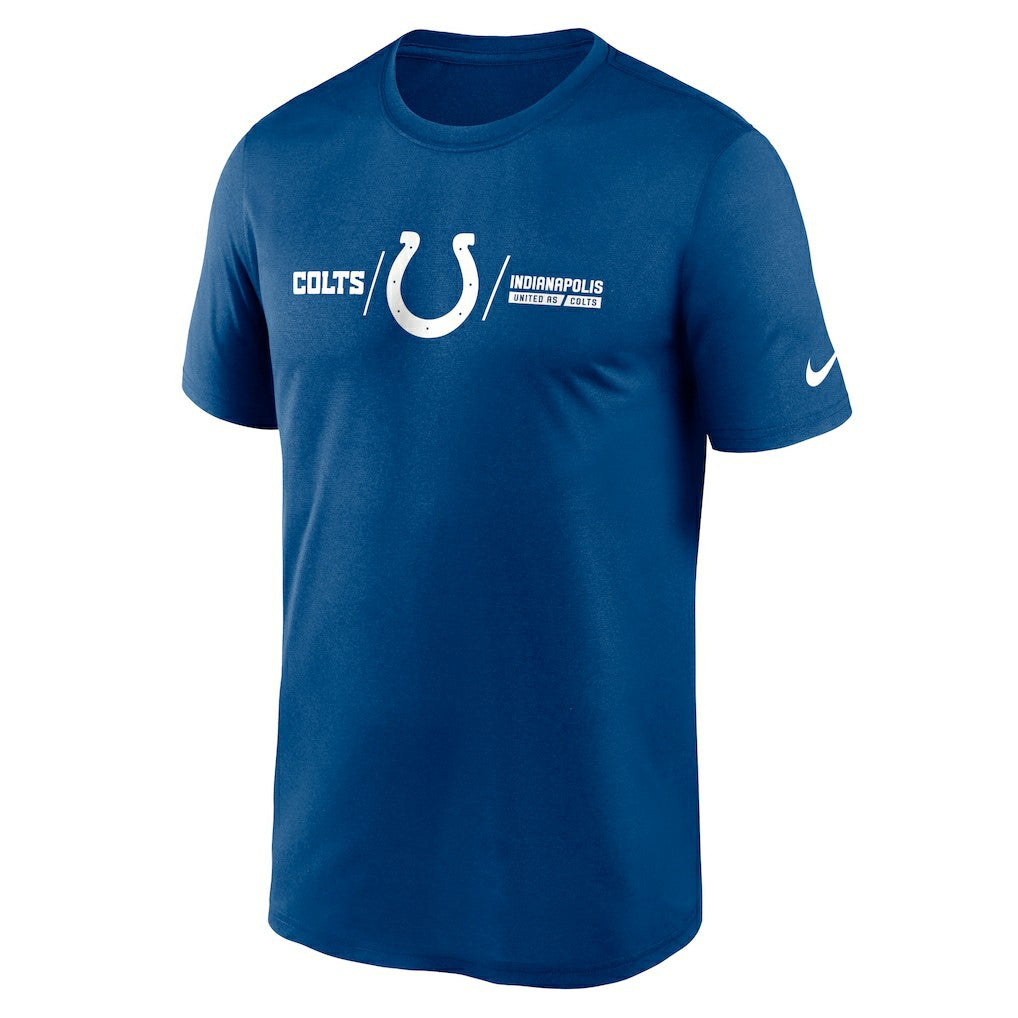Indianapolis Colts Horizontal Lockup Legend Performance T-Shirt Royal - Nike