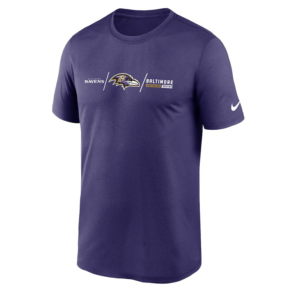 Baltimore Ravens Horizontal Lockup Legend T-Shirt Purple - Nike