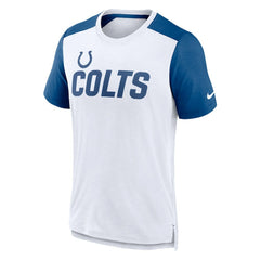 Indianapolis Colts Color Block Team Name T-Shirt White/Heather Royal - Nike