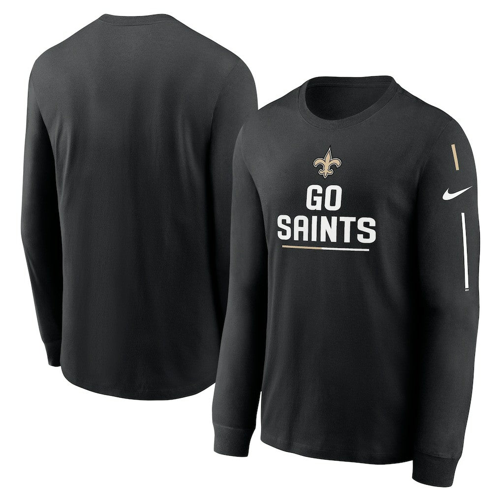 New Orleans Saints Team Slogan Long Sleeve T-Shirt Black - Nike