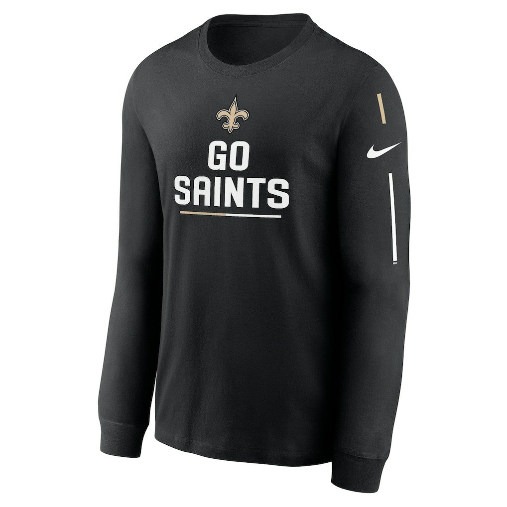 New Orleans Saints Team Slogan Long Sleeve T-Shirt Black - Nike