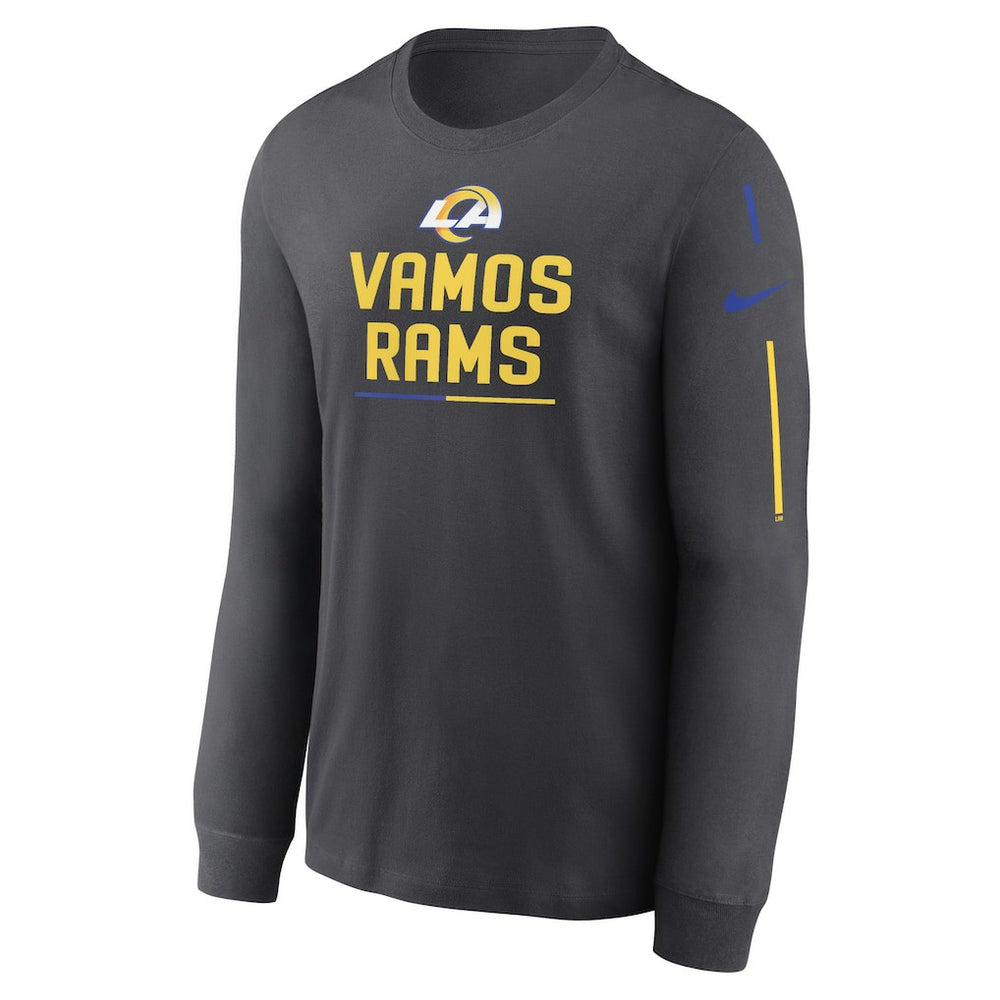 Los Angeles Rams Team Slogan Long Sleeve T-Shirt Anthracite - Nike