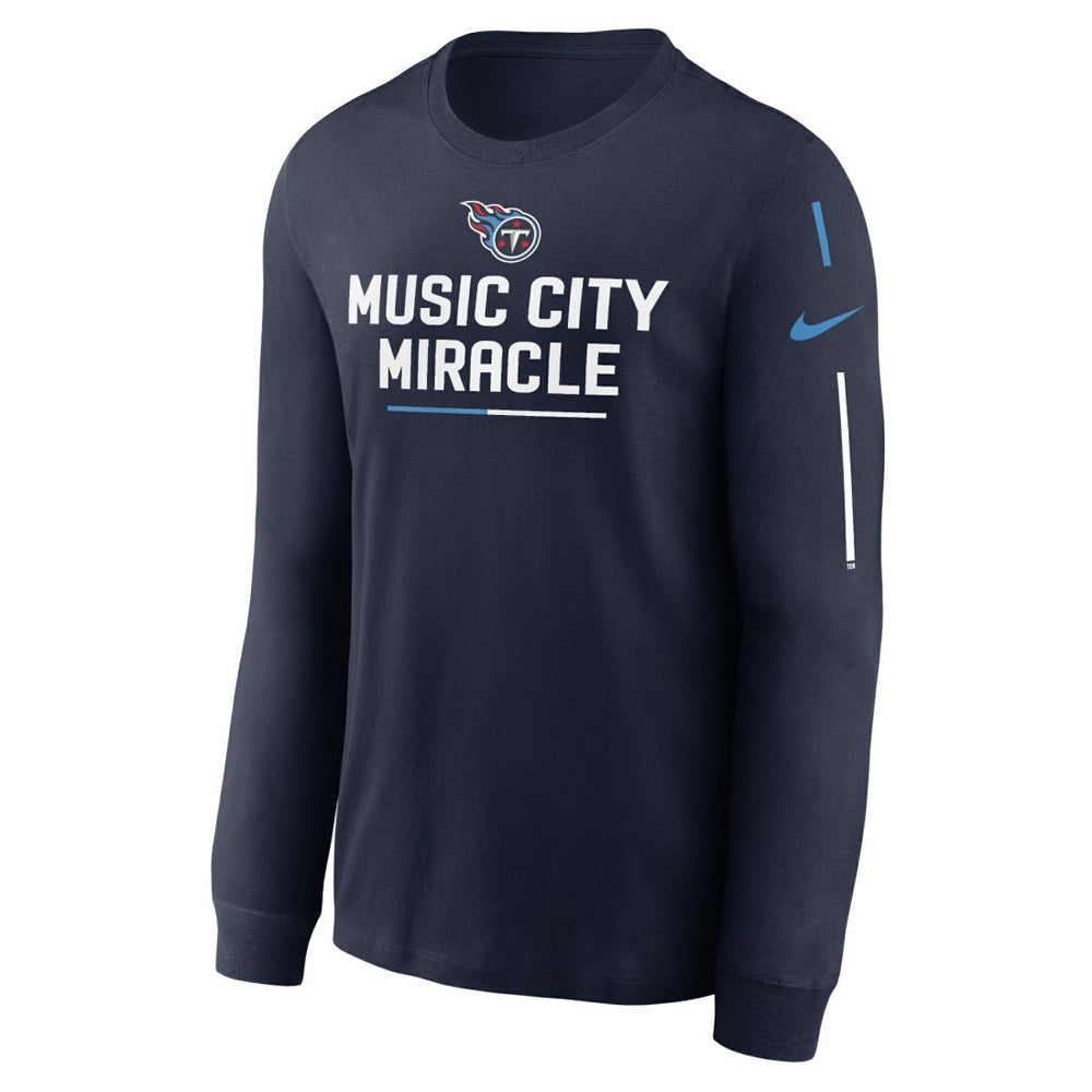 Tennessee Titans Team Slogan Long Sleeve T-Shirt Navy - Nike