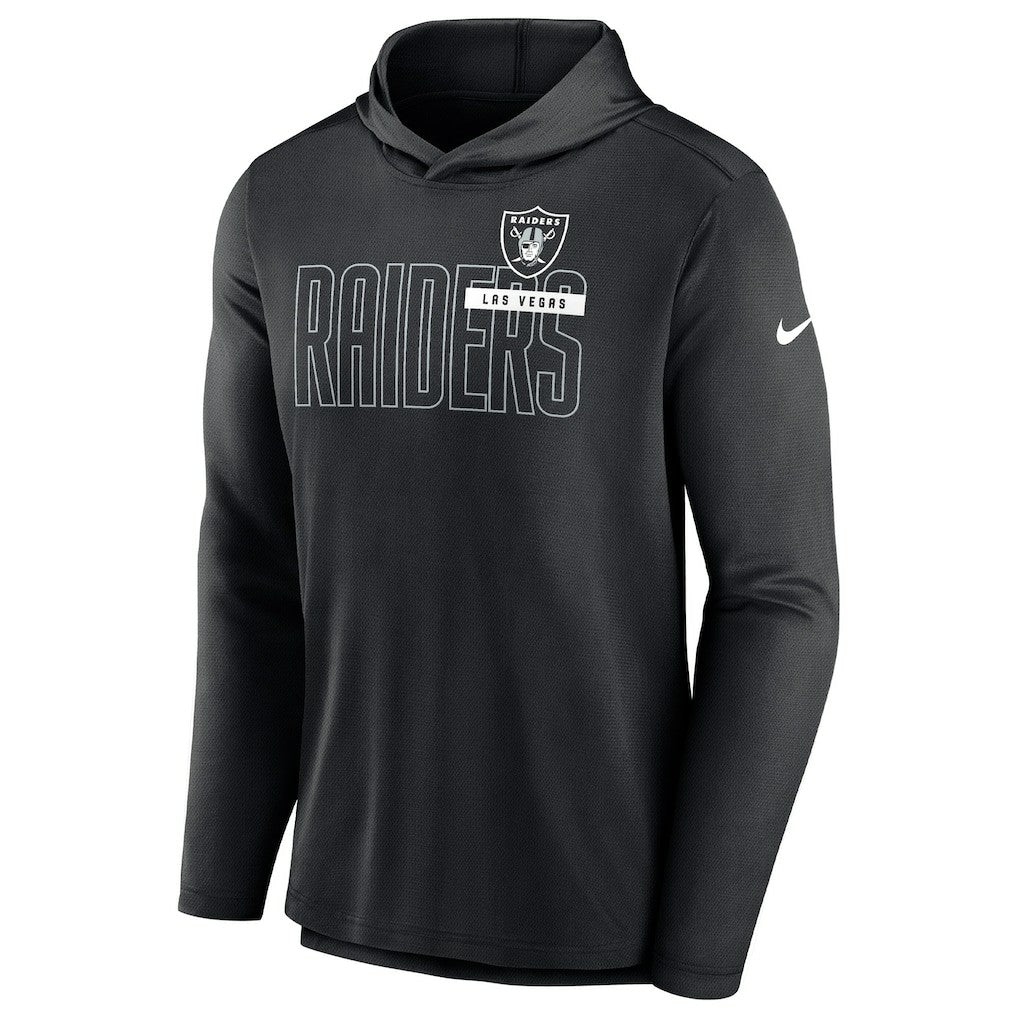 Las Vegas Raiders Lightweight Performance Hooded Long Sleeve T-Shirt Black - Nike