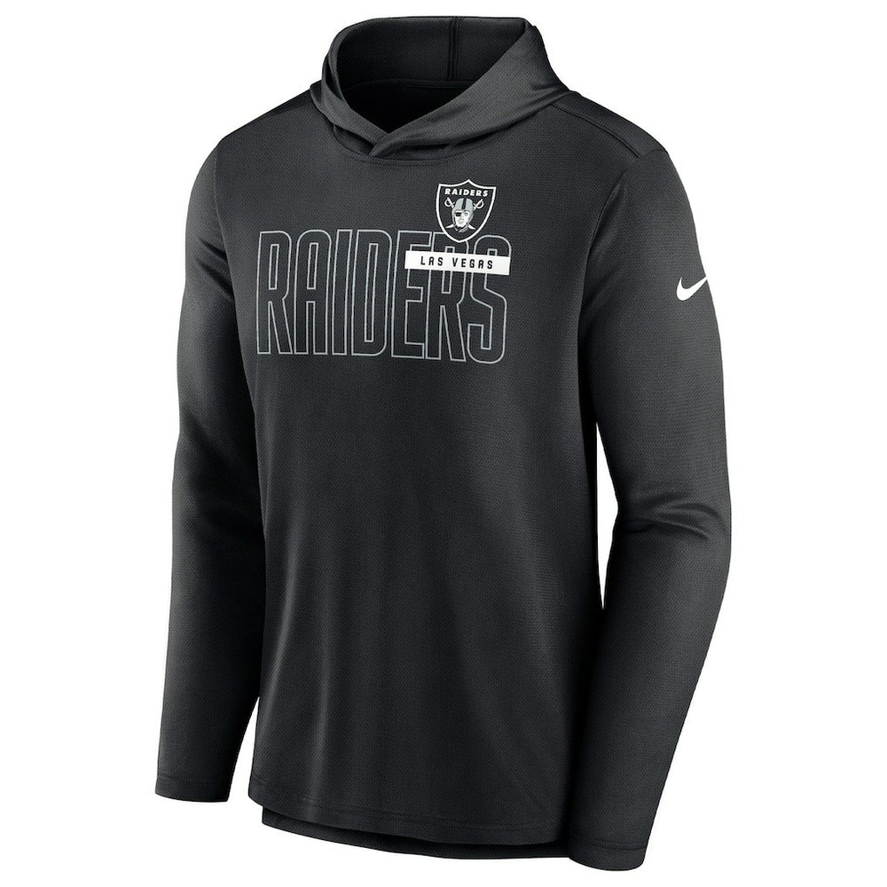 Las Vegas Raiders Lightweight Performance Hooded Long Sleeve T-Shirt Black - Nike