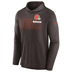 Cleveland Browns Lightweight Performance Hooded Long Sleeve T-Shirt Brown - Nike
