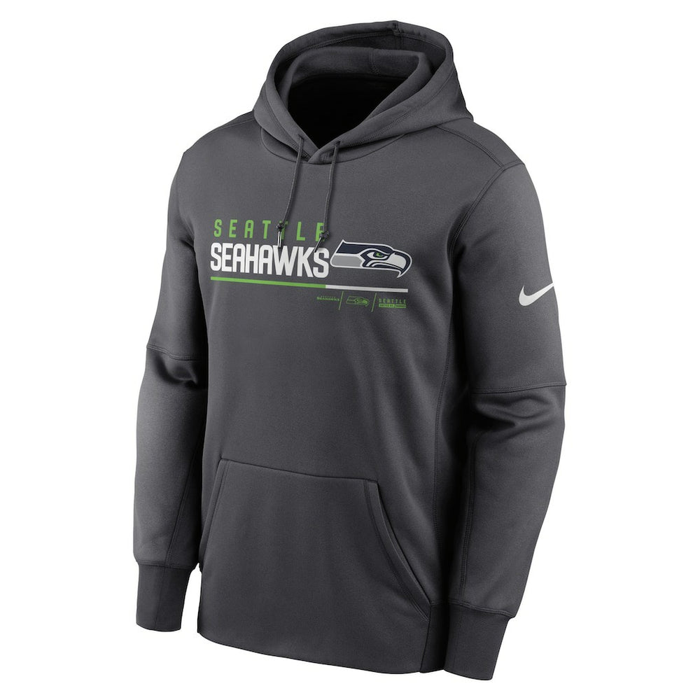 Seattle Seahawks Prime Logo Name Split Pullover Hoodie Anthracite - Nike