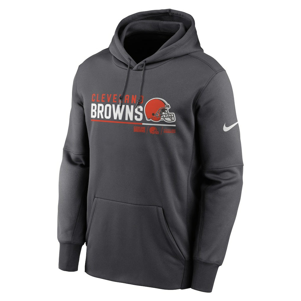 Cleveland Browns Prime Logo Name Split Pullover Hoodie Anthracite - Nike