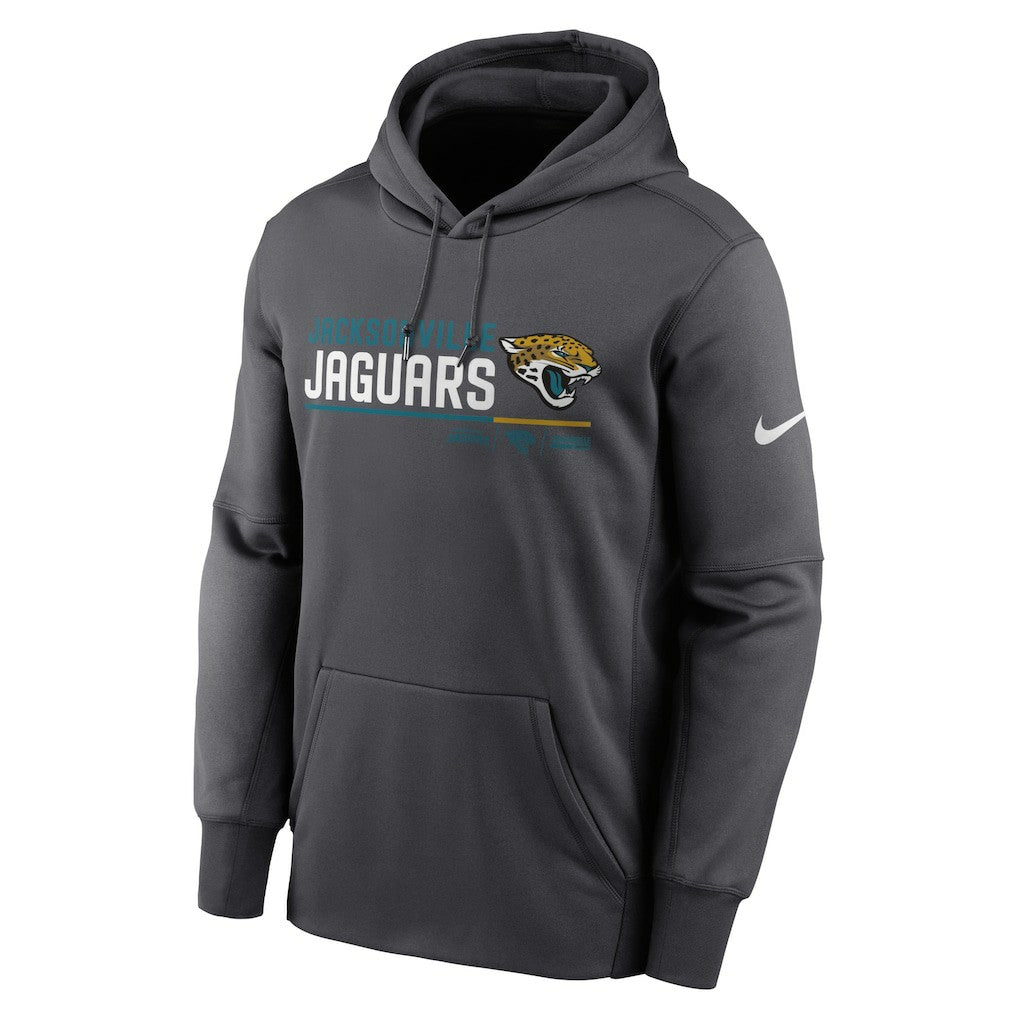 Jacksonville Jaguars Prime Logo Name Split Pullover Hoodie Anthracite - Nike