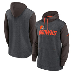 Cleveland Browns Surrey Legacy Pullover Hoodie Heathered Charcoal/Brown - Nike