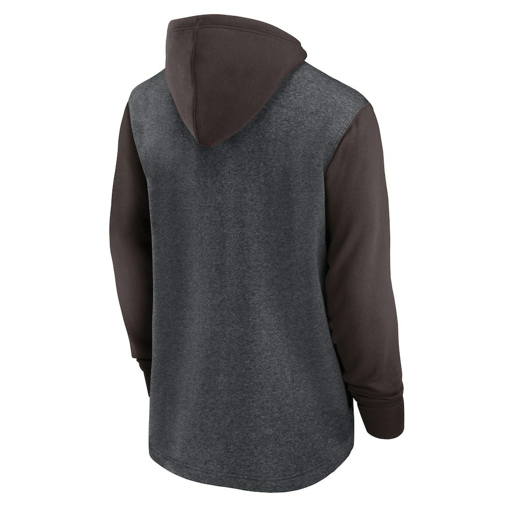Cleveland Browns Surrey Legacy Pullover Hoodie Heathered Charcoal/Brown - Nike
