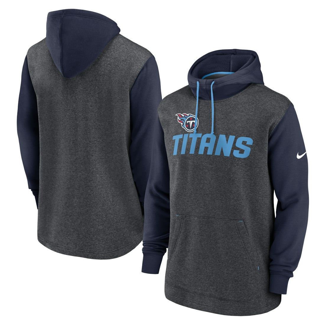 Tennessee Titans Surrey Legacy Pullover Hoodie Heathered Charcoal/Navy - Nike