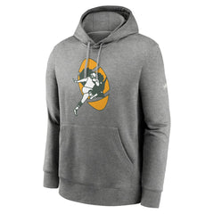 Green Bay Packers Rewind Club Fleece Pullover Hoodie Heathered Gray - Nike