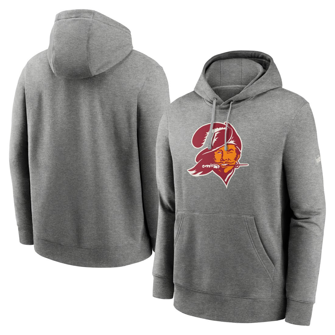 Tampa Bay Buccaneers Rewind Club Fleece Pullover Hoodie Heathered Gray - Nike