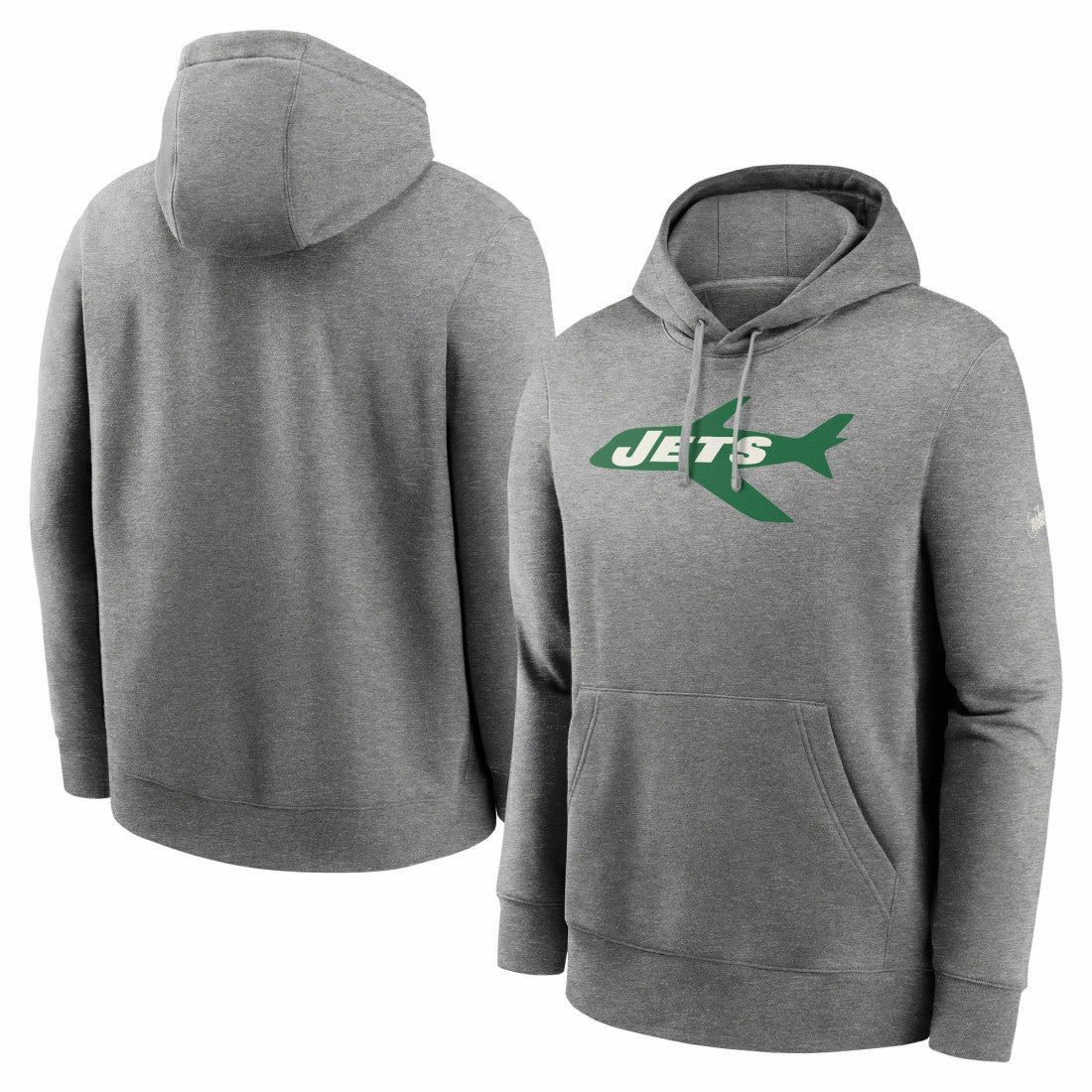 New York Jets Rewind Club Fleece Pullover Hoodie Heathered Gray - Nike