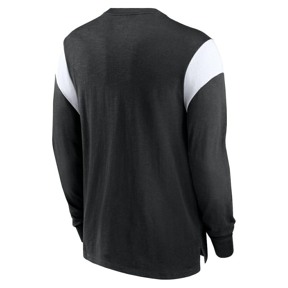 Oakland Raiders Rewind Playback Helmet Long Sleeve T-Shirt Heather Black - Nike