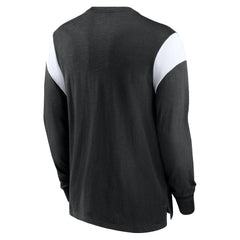 Oakland Raiders Rewind Playback Helmet Long Sleeve T-Shirt Heather Black - Nike
