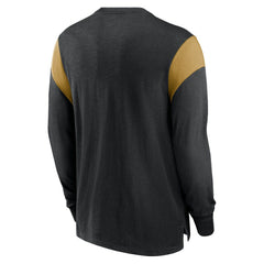 New Orleans Saints Rewind Playback Helmet Long Sleeve T-Shirt Heather Black - Nike