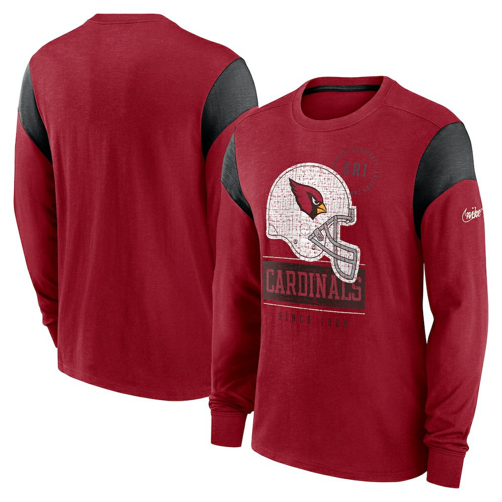 Arizona Cardinals Rewind Playback Helmet Long Sleeve T-Shirt Cardinal - Nike