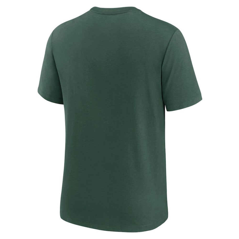 Green Bay Packers Rewind Playback Logo Tri-Blend T-Shirt Green - Nike