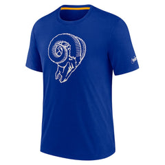 Los Angeles Rams Rewind Playback Logo Tri-Blend T-Shirt Royal - Nike