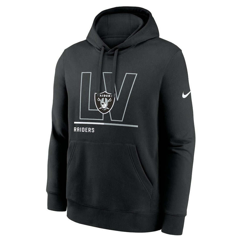 Las Vegas Raiders City Code Club Fleece Pullover Hoodie Black - Nike
