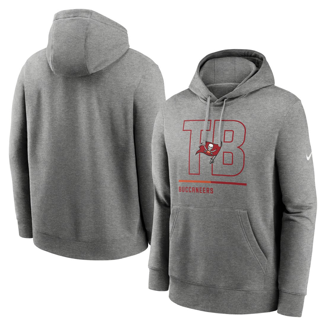 Tampa Bay Buccaneers City Code Club Fleece Pullover Hoodie Heathered Gray - Nike