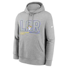 Los Angeles Rams City Code Club Fleece Pullover Hoodie Heathered Gray - Nike