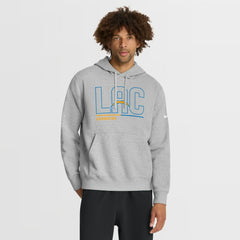 Los Angeles Chargers City Code Club Fleece Pullover Hoodie Heathered Gray - Nike