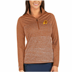 NBA - Phoenix Suns Antigua Women's Pace Half-Zip Pullover Jacket - Heathered Orange