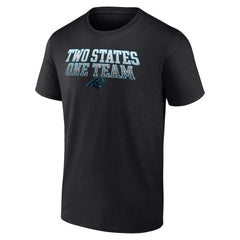 Carolina Panthers Big & Tall Two States One Team Statement T-Shirt Black - Fanatics