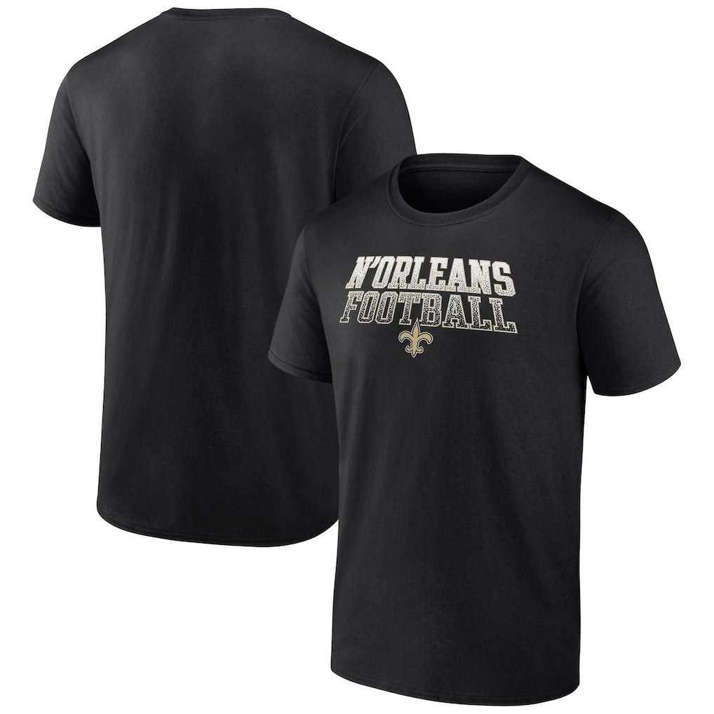 New Orleans Saints Big & Tall N'Orleans Football Statement T-Shirt Black - Fanatics