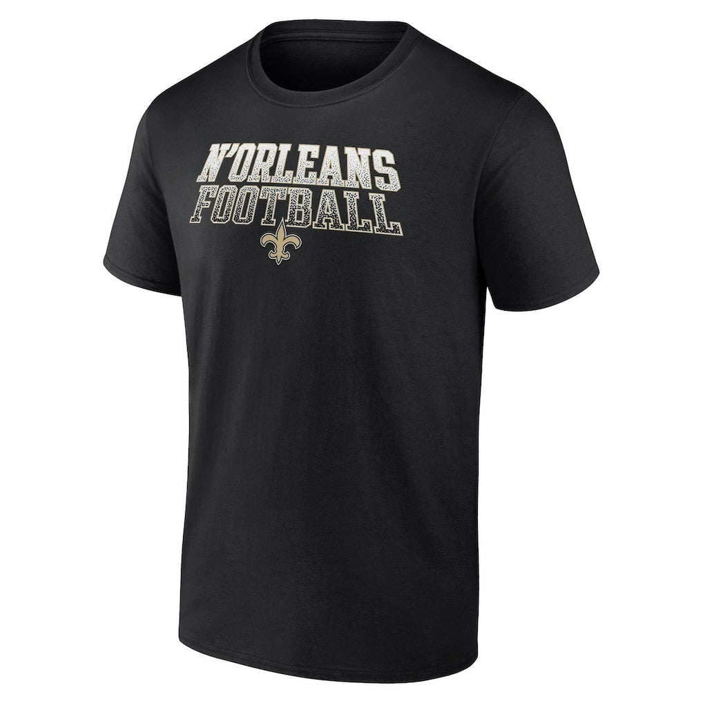 New Orleans Saints Big & Tall N'Orleans Football Statement T-Shirt Black - Fanatics