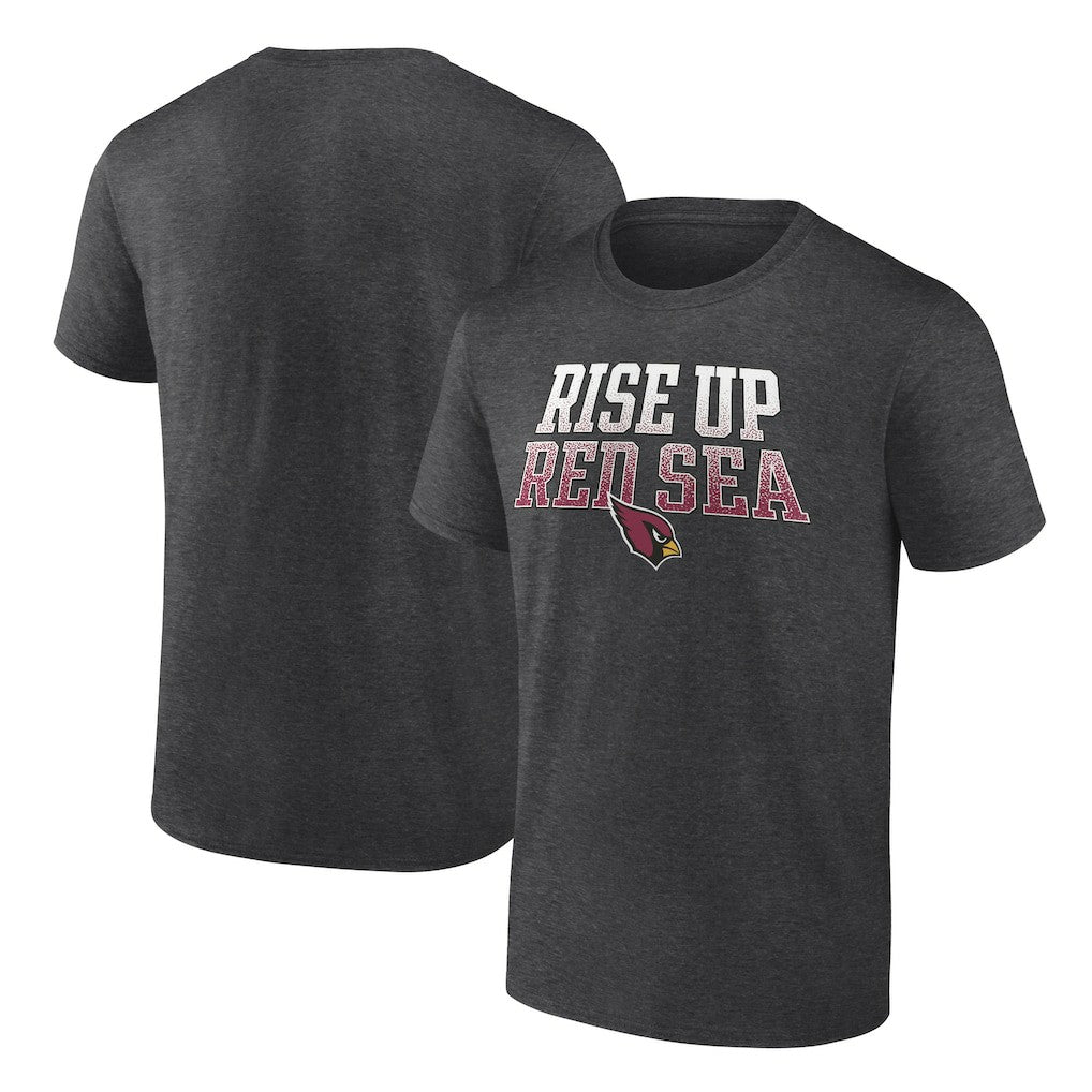 Arizona Cardinals Big & Tall Rise Up Red Sea Statement T-Shirt Heathered Charcoal - Fanatics