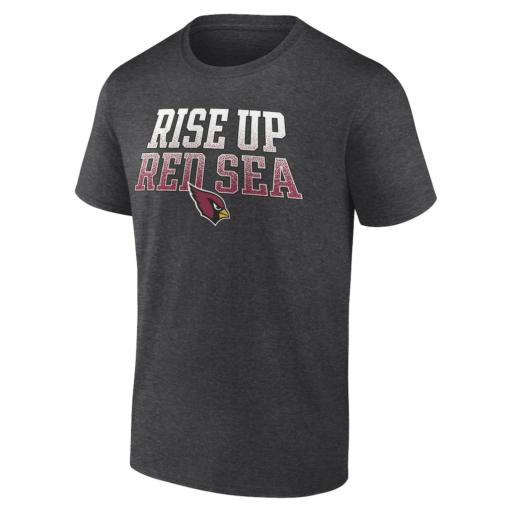Arizona Cardinals Big & Tall Rise Up Red Sea Statement T-Shirt Heathered Charcoal - Fanatics