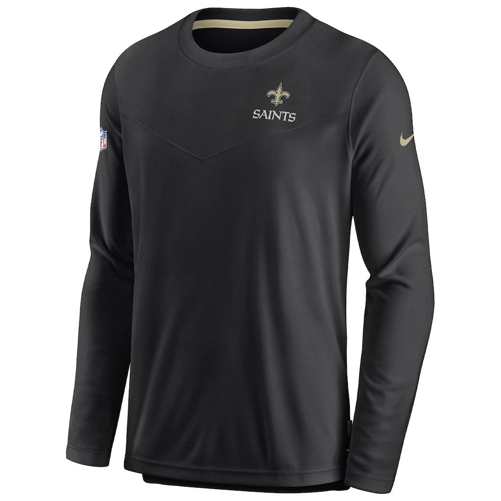 New Orleans Saints Sideline Lockup Performance Pullover Sweatshirt Black - Nike