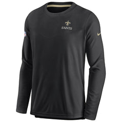 New Orleans Saints Sideline Lockup Performance Pullover Sweatshirt Black - Nike