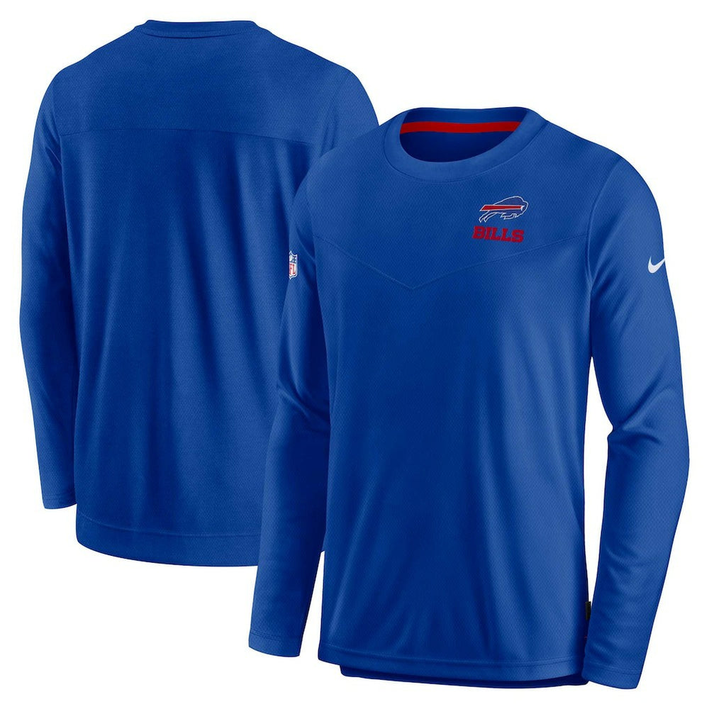 Buffalo Bills Sideline Lockup Performance Pullover Sweatshirt Royal - Nike