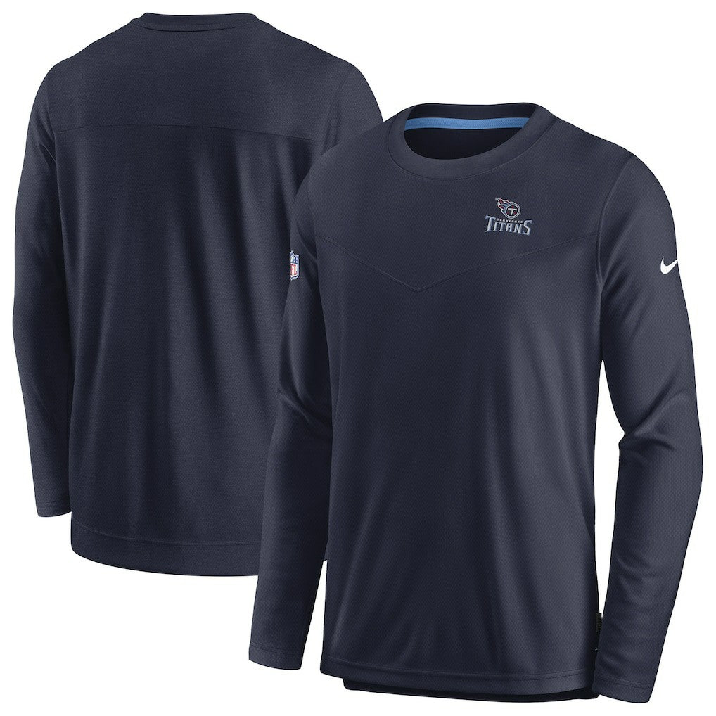 Tennessee Titans Sideline Lockup Performance Pullover Sweatshirt Navy - Nike