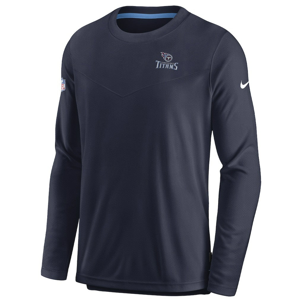 Tennessee Titans Sideline Lockup Performance Pullover Sweatshirt Navy - Nike