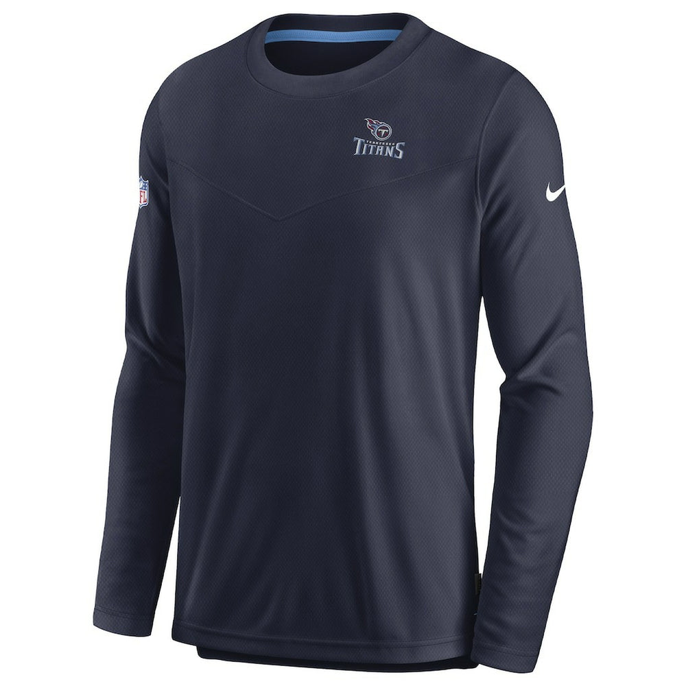 Tennessee Titans Sideline Lockup Performance Pullover Sweatshirt Navy - Nike