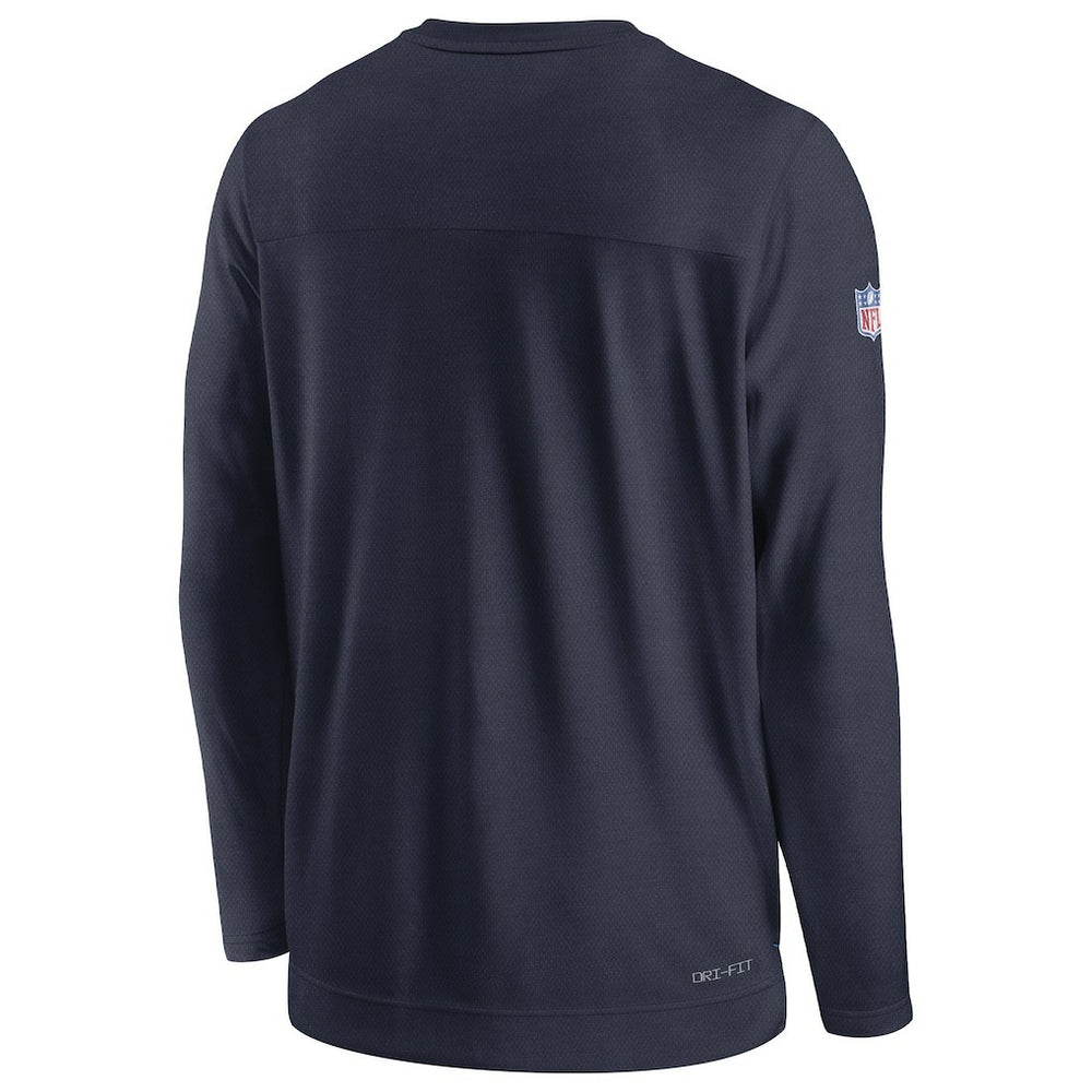 Tennessee Titans Sideline Lockup Performance Pullover Sweatshirt Navy - Nike