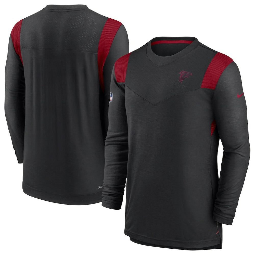 Atlanta Falcons Sideline Tonal Logo Performance Player Long Sleeve T-Shirt Black - Nike