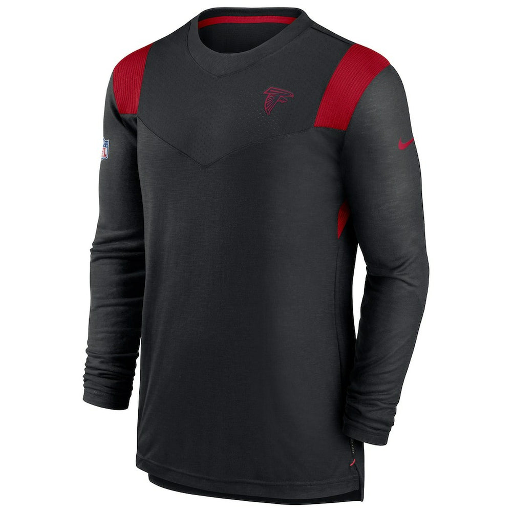 Atlanta Falcons Sideline Tonal Logo Performance Player Long Sleeve T-Shirt Black - Nike
