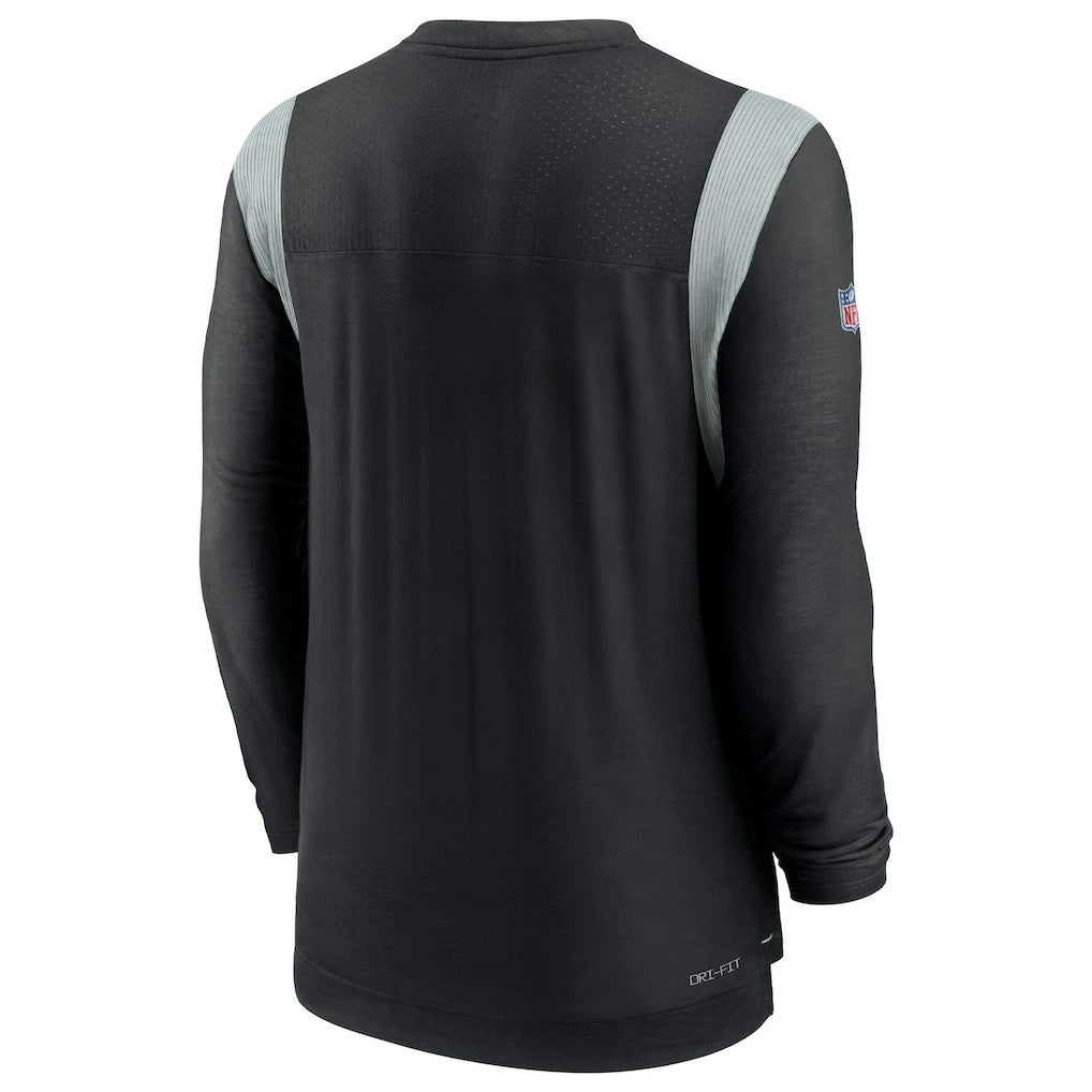 Las Vegas Raiders Sideline Tonal Logo Performance Player Long Sleeve T-Shirt Black - Nike