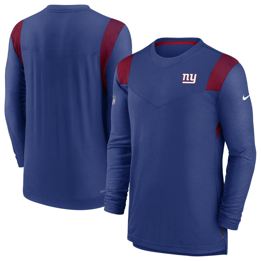 New York Giants Sideline Tonal Logo Performance Player Long Sleeve T-Shirt Royal - Nike