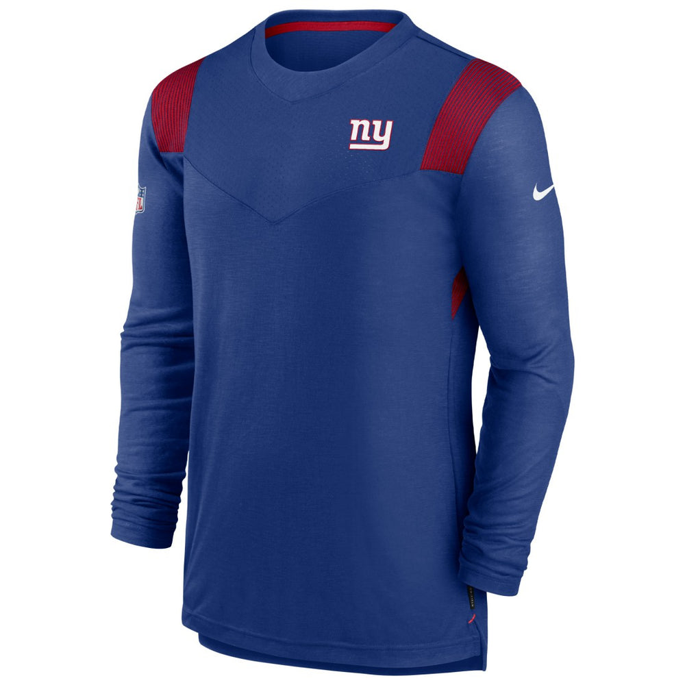New York Giants Sideline Tonal Logo Performance Player Long Sleeve T-Shirt Royal - Nike